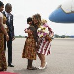 U.S FIRST LADY, MELANIA TRUMP ARRIVES GHANA FOR 5 DAYS TOUR TRIP