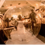 NIGERIAN WOMAN ARRIVES VENUE OF HER 10TH WEDDING ANNIVERSARY IN A GIANT BUBBLE