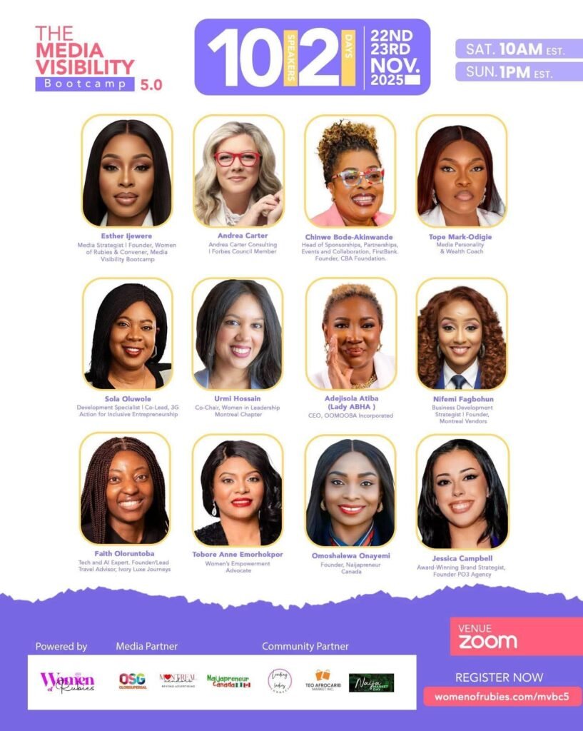 Speakers of the Women of Rubies Media Visibility Bootcamp 2025