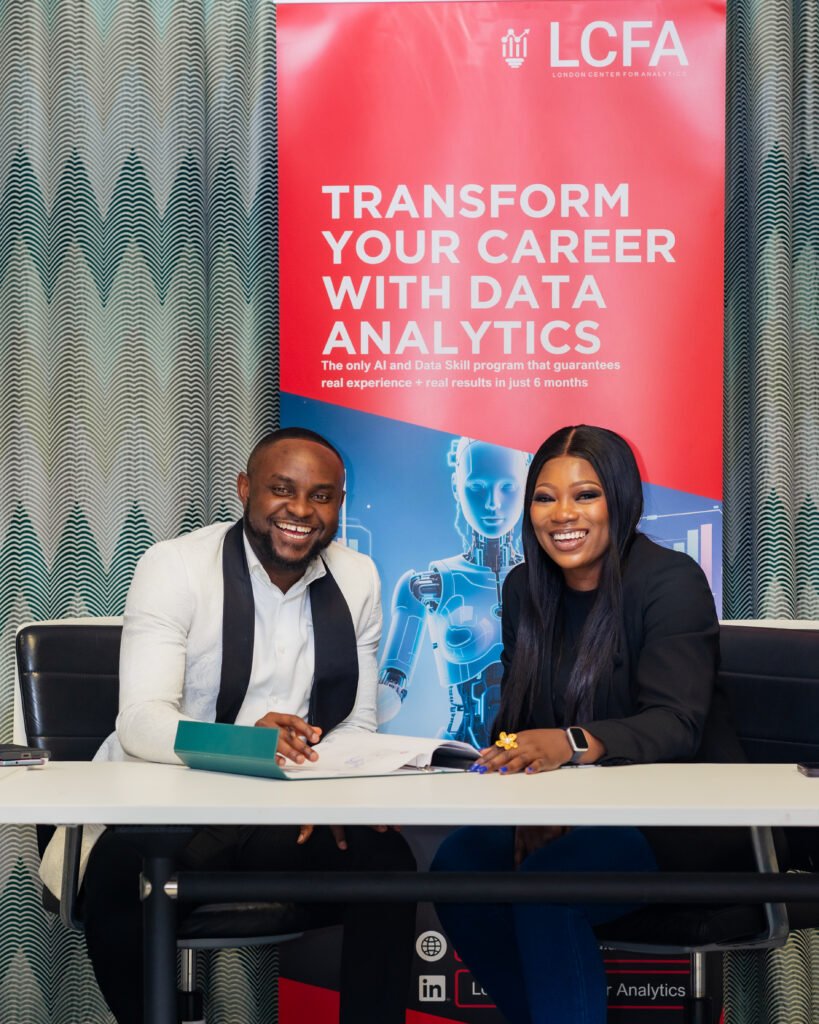 Chekwube Uchea and Victor Adekunle announcing the Cludive and LCFA partnership.