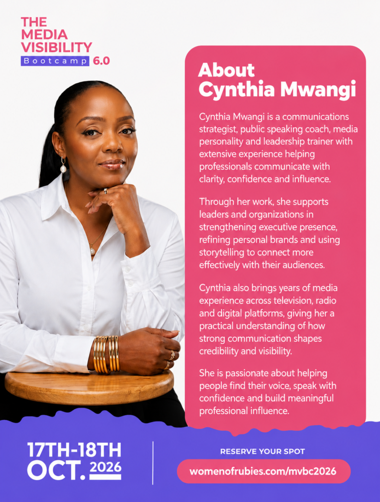 Cynthia Mwangi speaker at Media Visibility Bootcamp 6.0