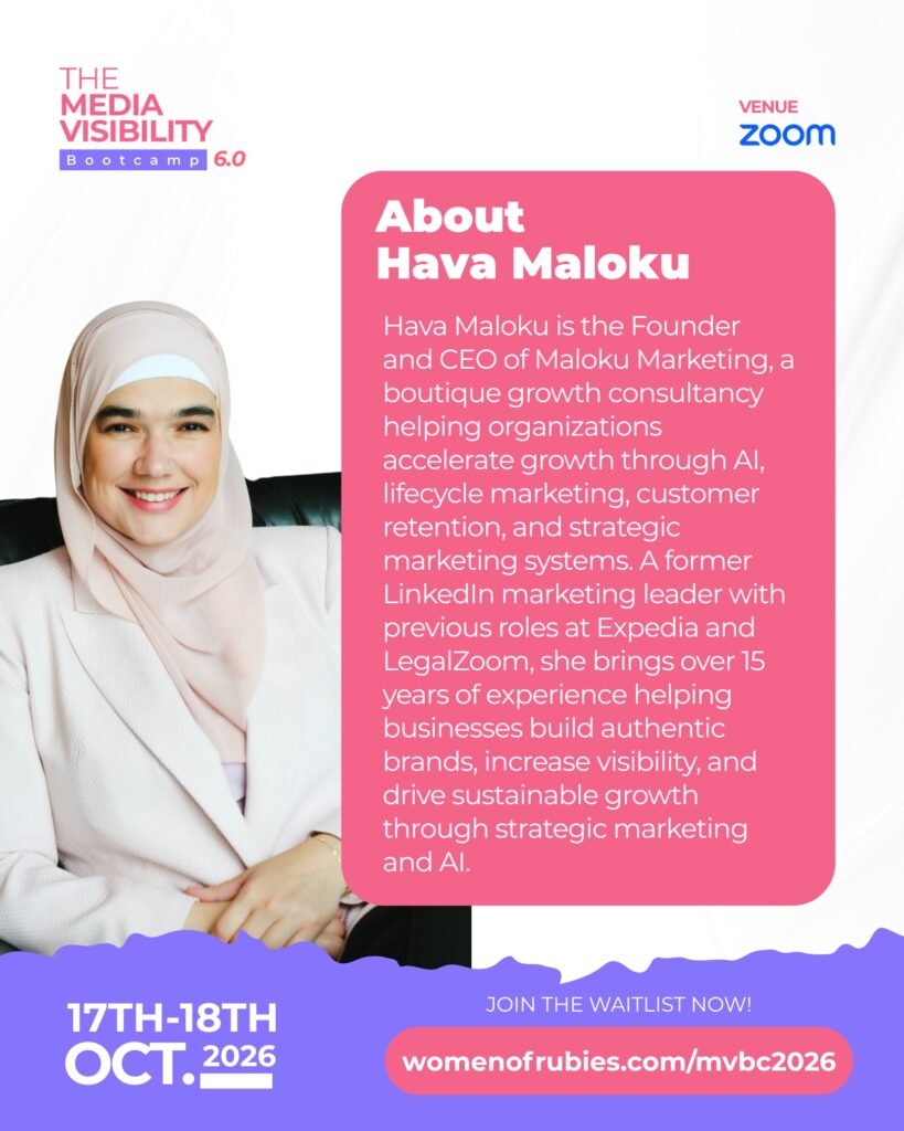 Hava Maloku speaker at Media Visibility Bootcamp 6.0