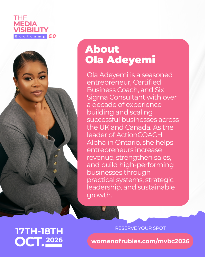 Ola Adeyemi speaker at Media Visibility Bootcamp 6.0