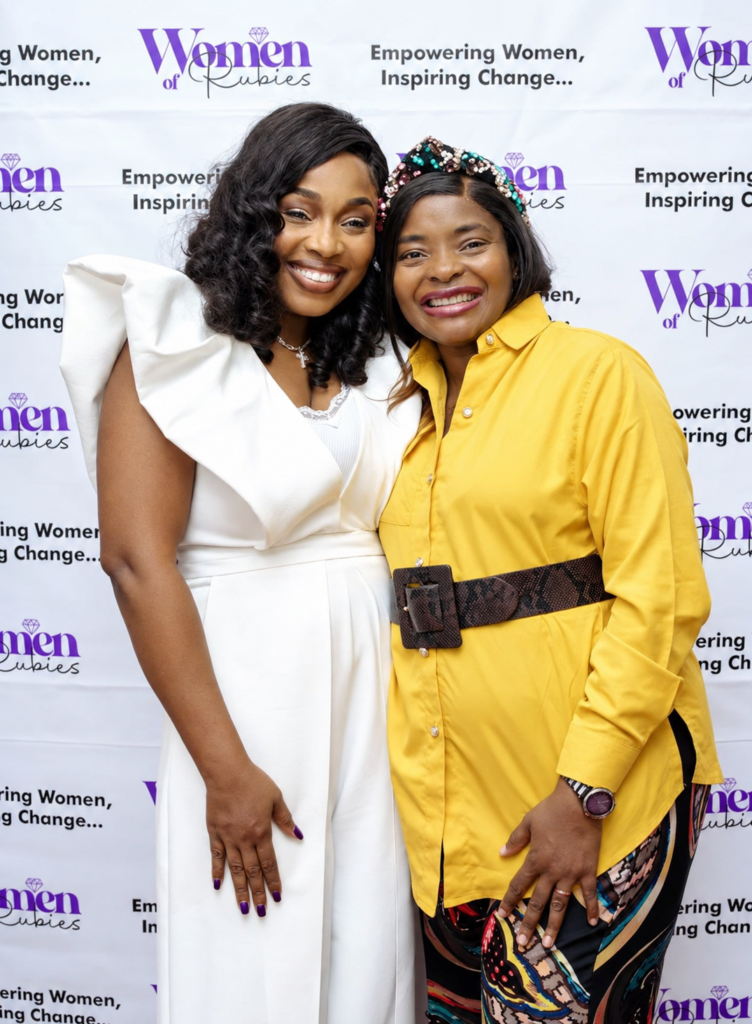 Women of Rubies founder Esther Ijewere with Maryam Muritala at the Sip and Network Toronto event in 2024