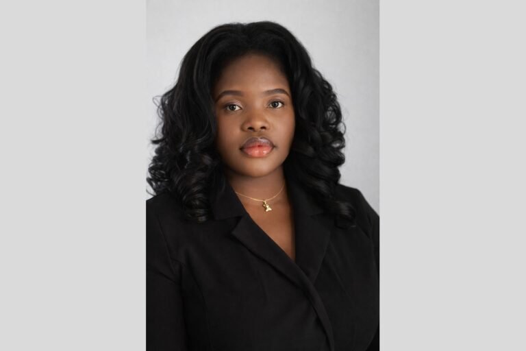 How Princess Adetola Oluyede Is Helping Creators Turn Their Knowledge into Income Through Studyplace Princess Adetola Oluyede, co-founder and Chief Marketing Officer of Studyplace, wearing a black blazer against a grey background.